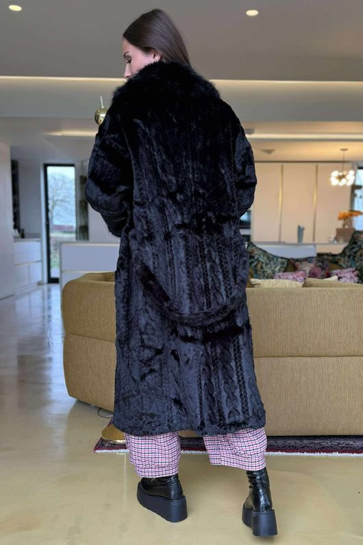 Verbier Faux Fur Coat Black